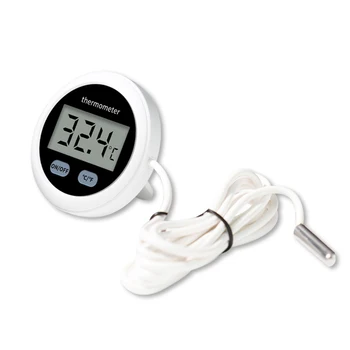 LCD Digitális Hőmérő Hőmérséklet Mini Kerek Hőmérő Érzékelő, Mérő Monitor Akvárium akvárium -50~+110℃