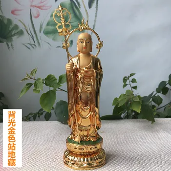 Nanwu Nagy Kívánság: Aranyozott Gyanta Alufelni Háttérvilágítás Állomás a Buddha-Szobor, a Földi Kincs Király