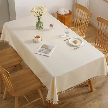 Pamut vászon abrosz téglalap alakú asztal szövet művészeti tea asztal asztal mat terítő