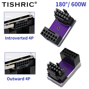 TISHRIC PCIe5.0 Grafikus Kártya Tápegység 12+4 tűs 16PIN Férfi-Nő 180 Fokos Kormány Feje Az Asztali Grafikus Video Kártya