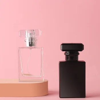 30ml Parfüm Üveg 50ml Téren Egyértelmű Hordozható Fekete Fedél Matt Préselt Jól Spray 100ml Üveg Aromaterápiás Külön Üveg